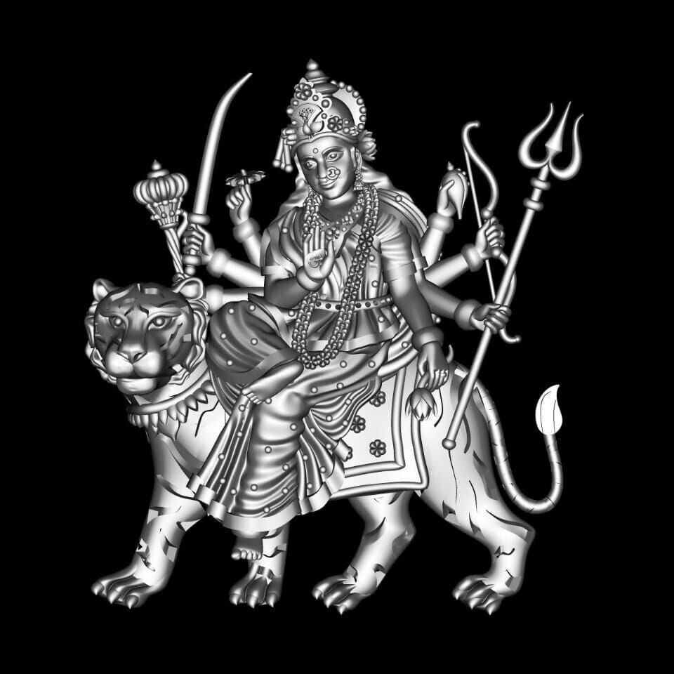 Hindu Gods Statues Murti lot 02 3D print model_20