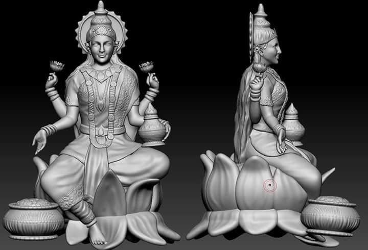 Hindu Gods Statues Murti lot 02 3D print model_30