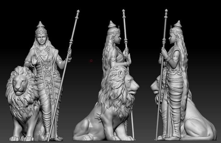 Hindu Gods Statues Murti lot 02 3D print model_8