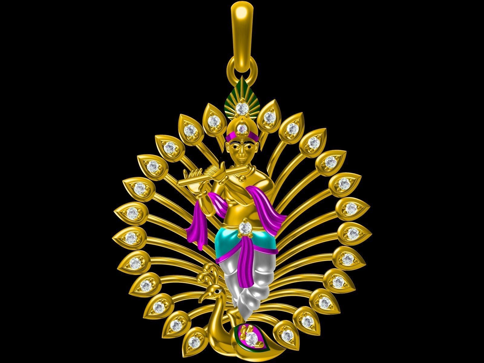 Hindu Gods Statues Murti lot 02 3D print model_14