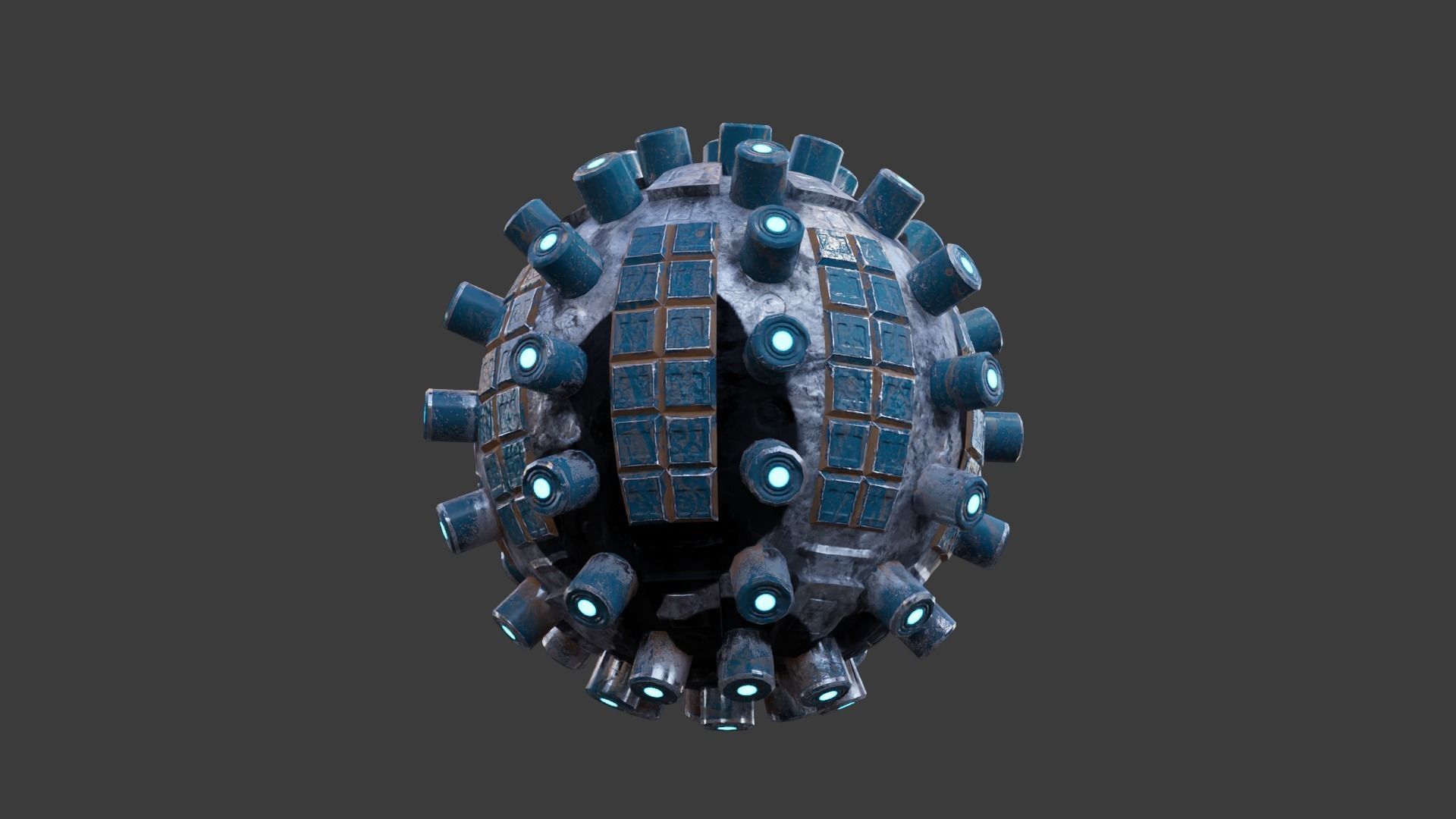 Smart Bomb Low-poly 3D model_1