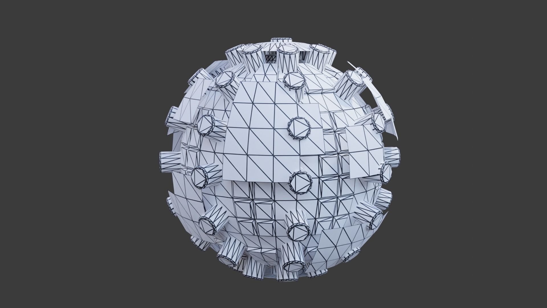 Smart Bomb Low-poly 3D model_3