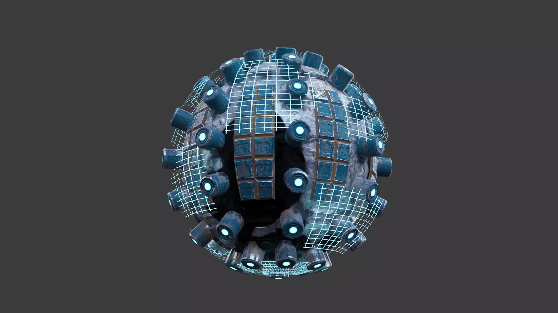 Smart Bomb Low-poly 3D model_0