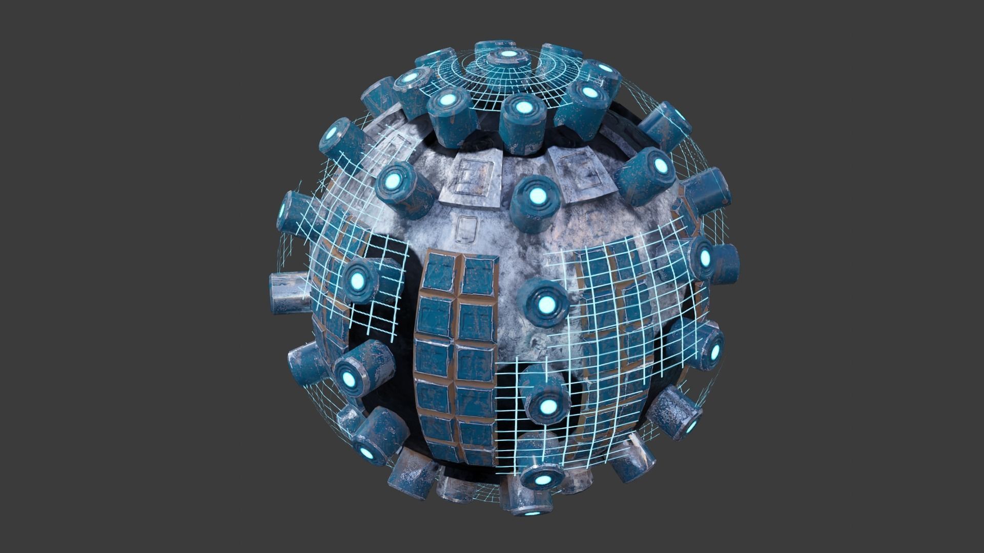 Smart Bomb Low-poly 3D model_2