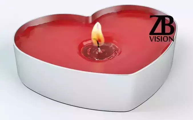 Heart shaped candle