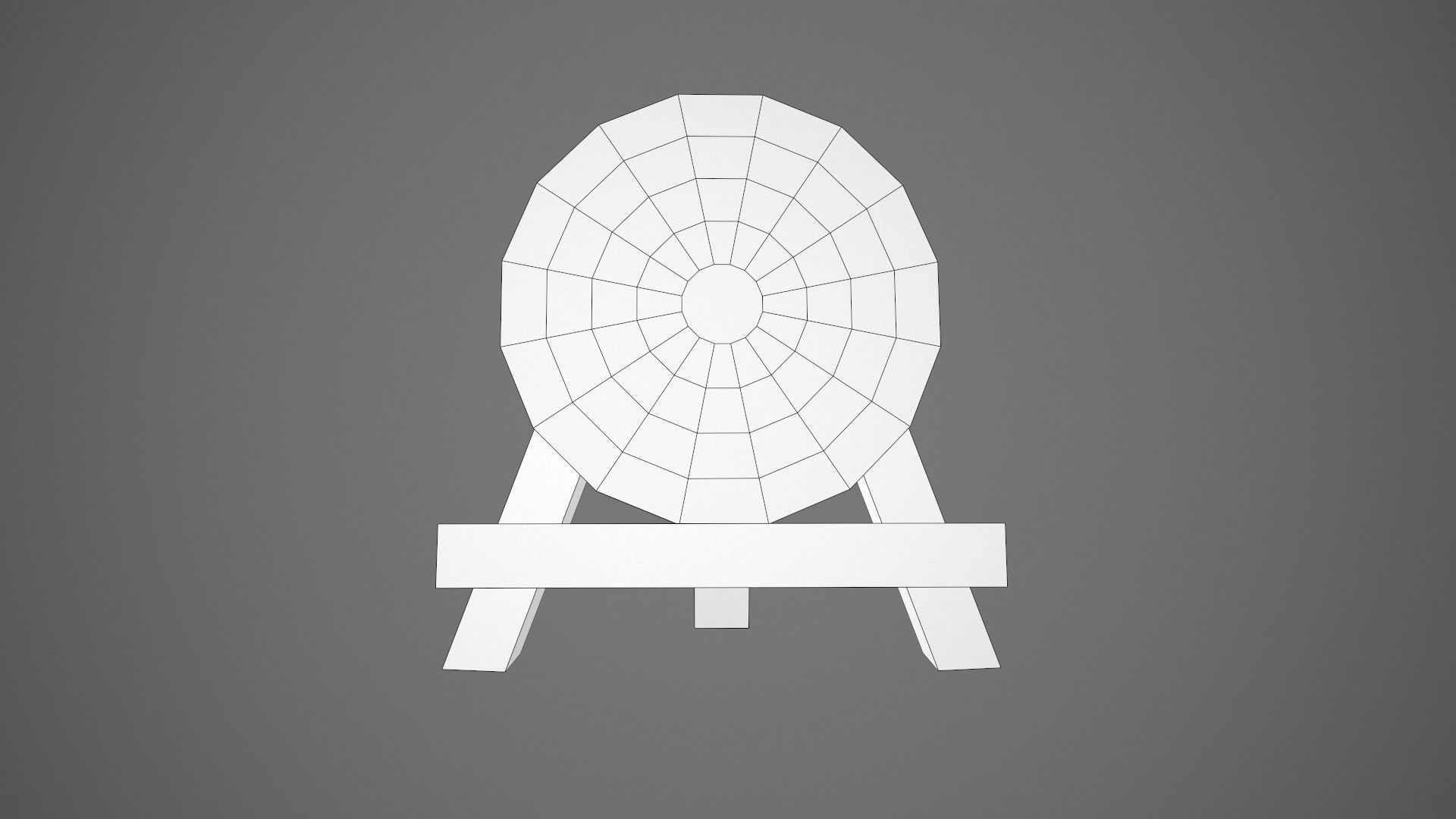 Stylized Archery Target Low-poly 3D model_6