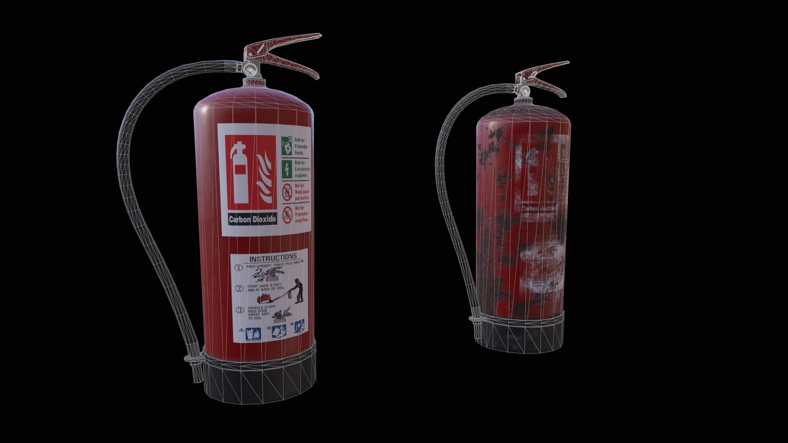 Fire Extinguisher Low-poly 3D model_14