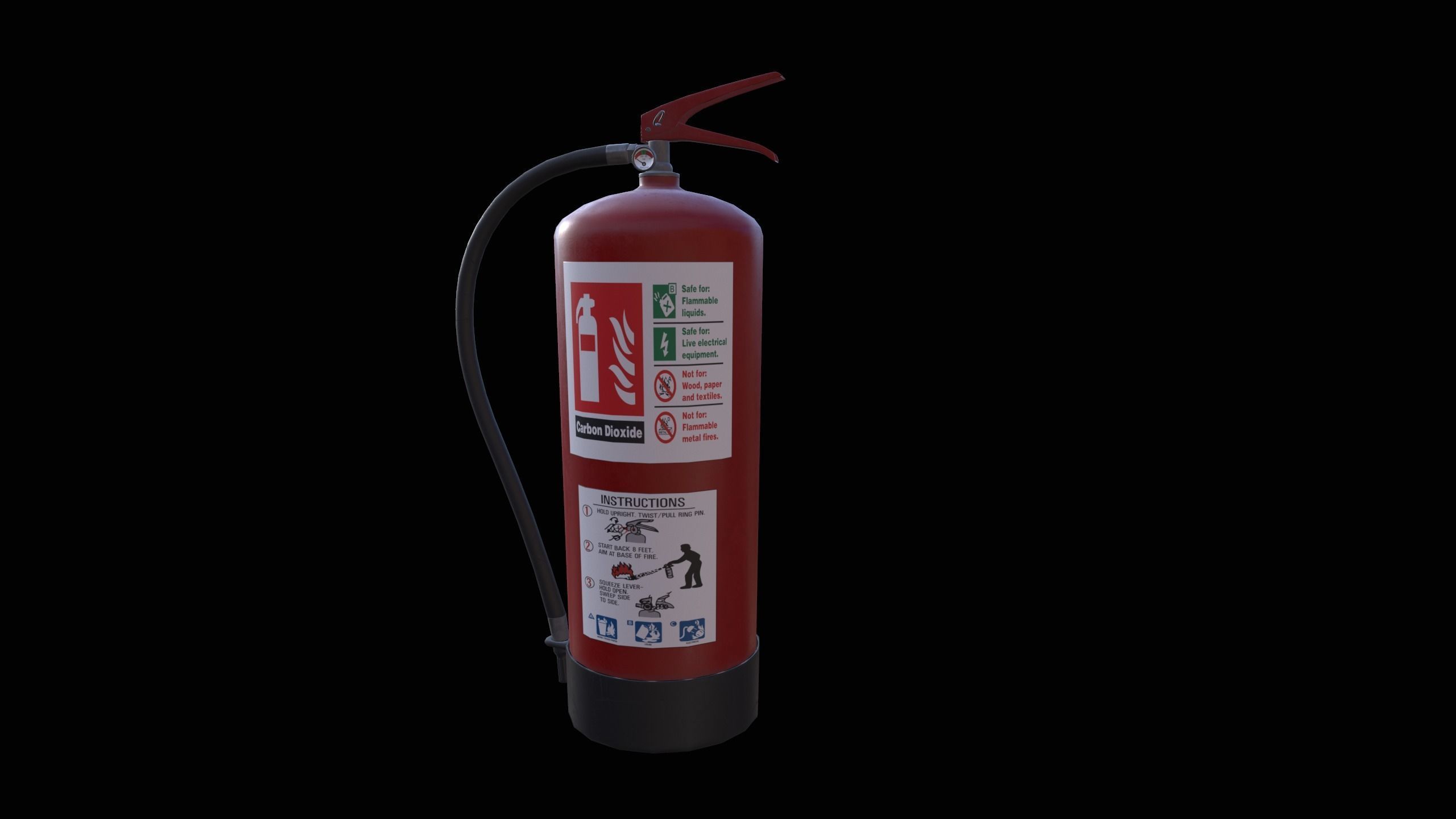 Fire Extinguisher Low-poly 3D model_6