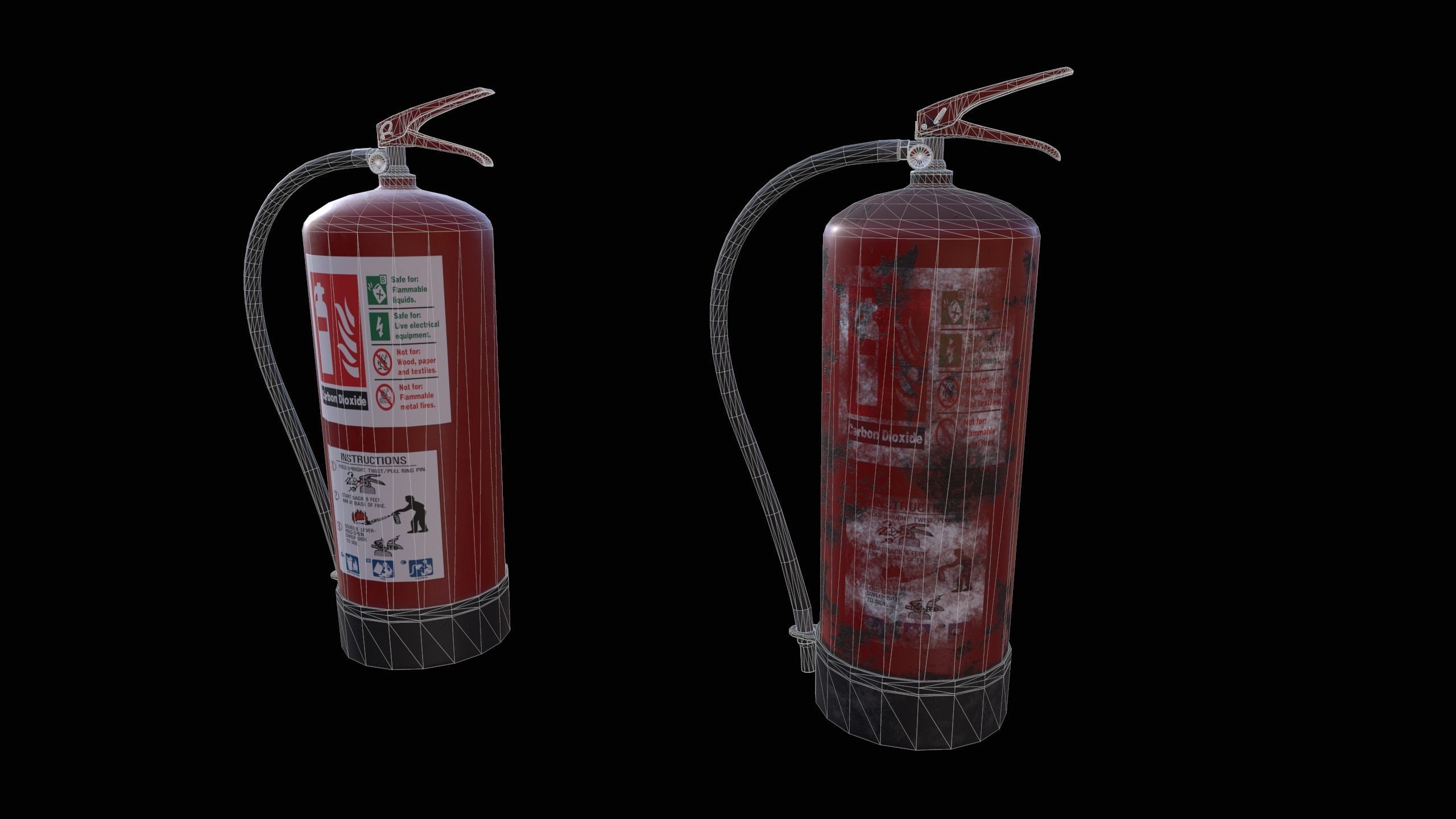 Fire Extinguisher Low-poly 3D model_15