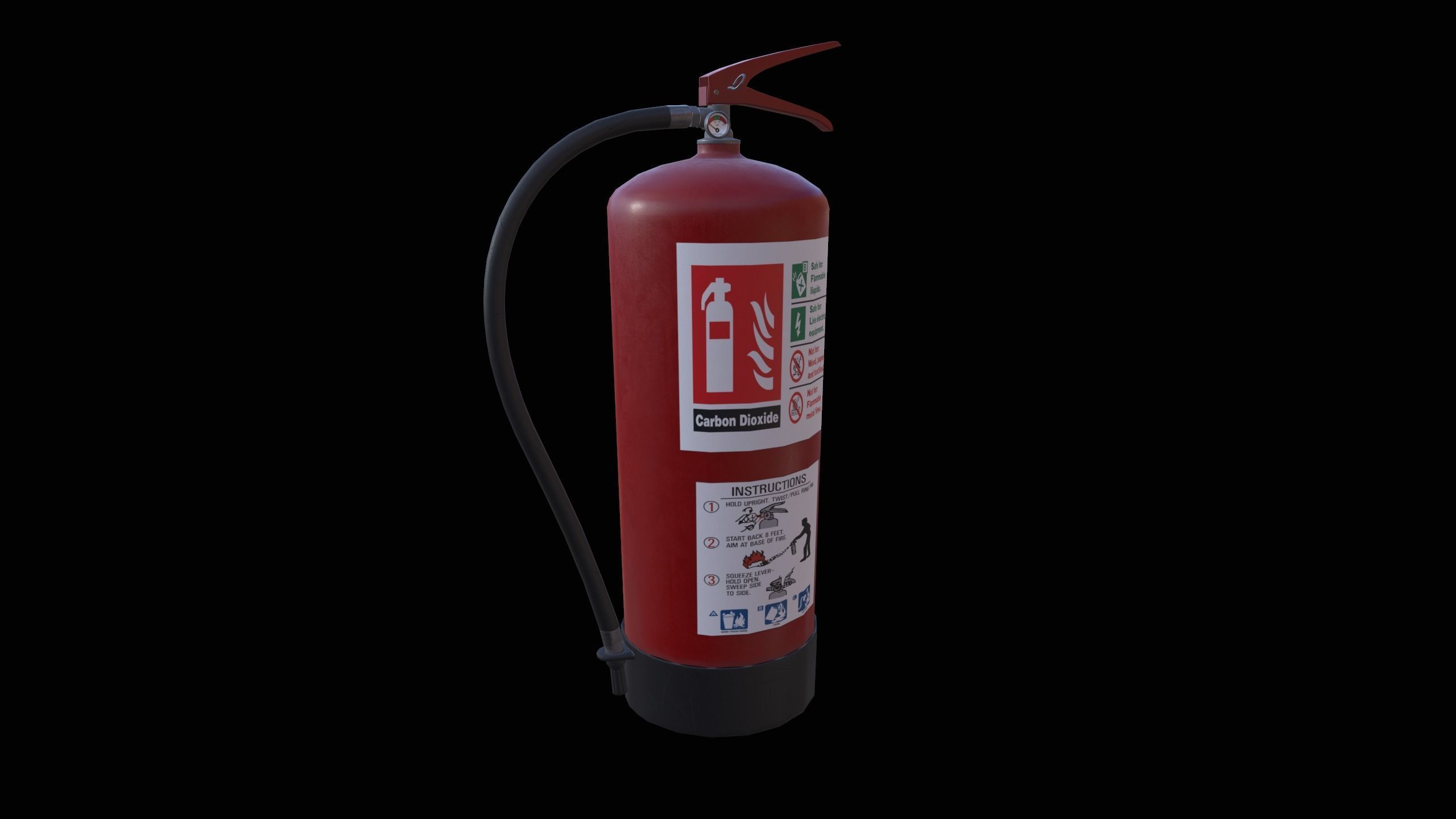 Fire Extinguisher Low-poly 3D model_5