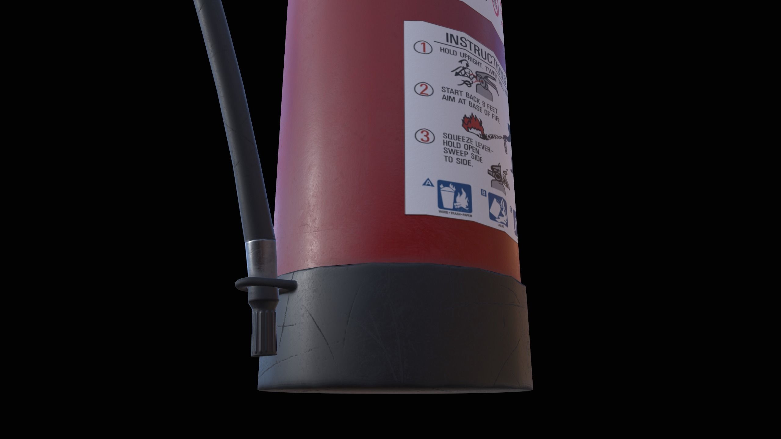 Fire Extinguisher Low-poly 3D model_8