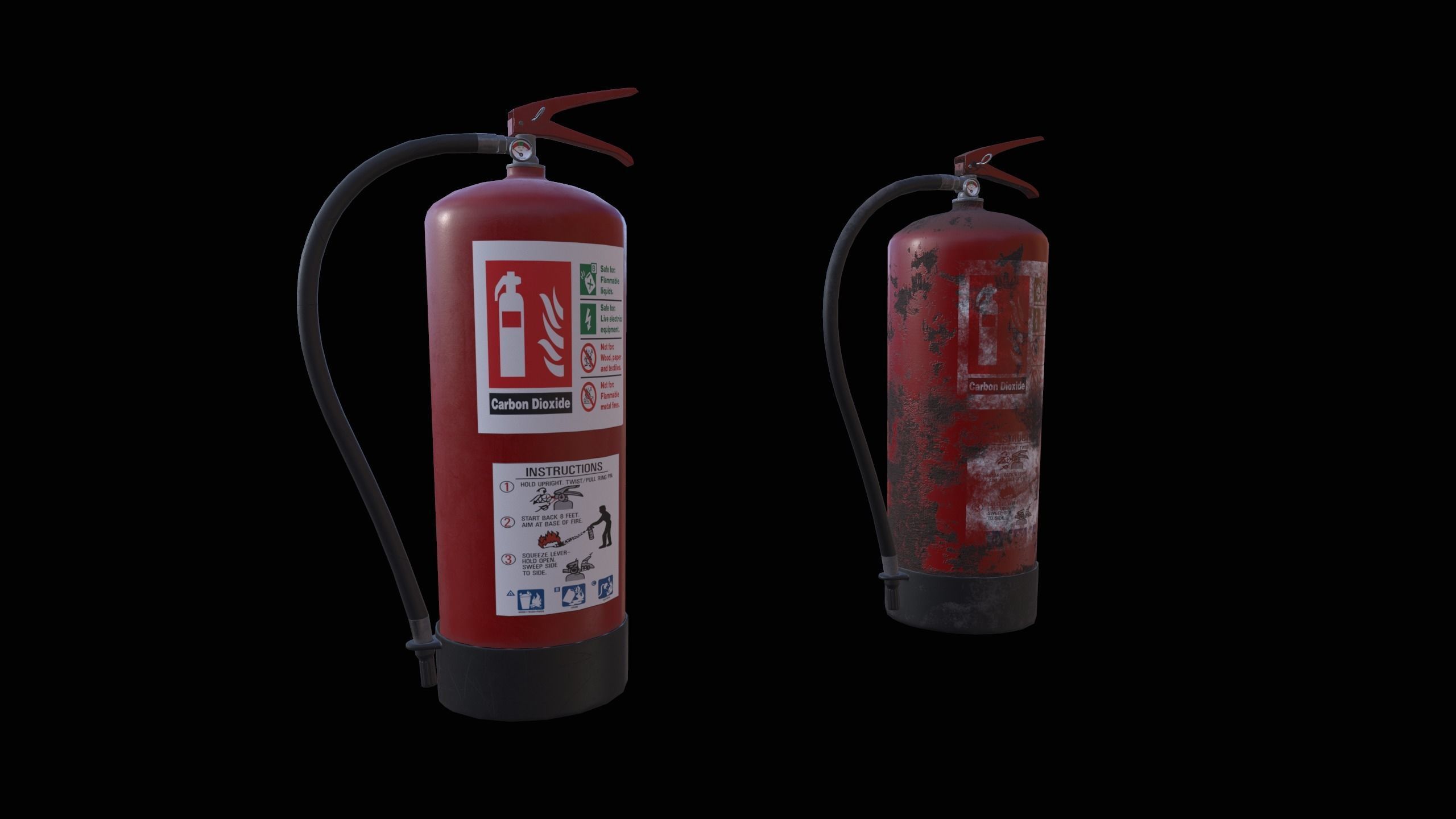 Fire Extinguisher Low-poly 3D model_11