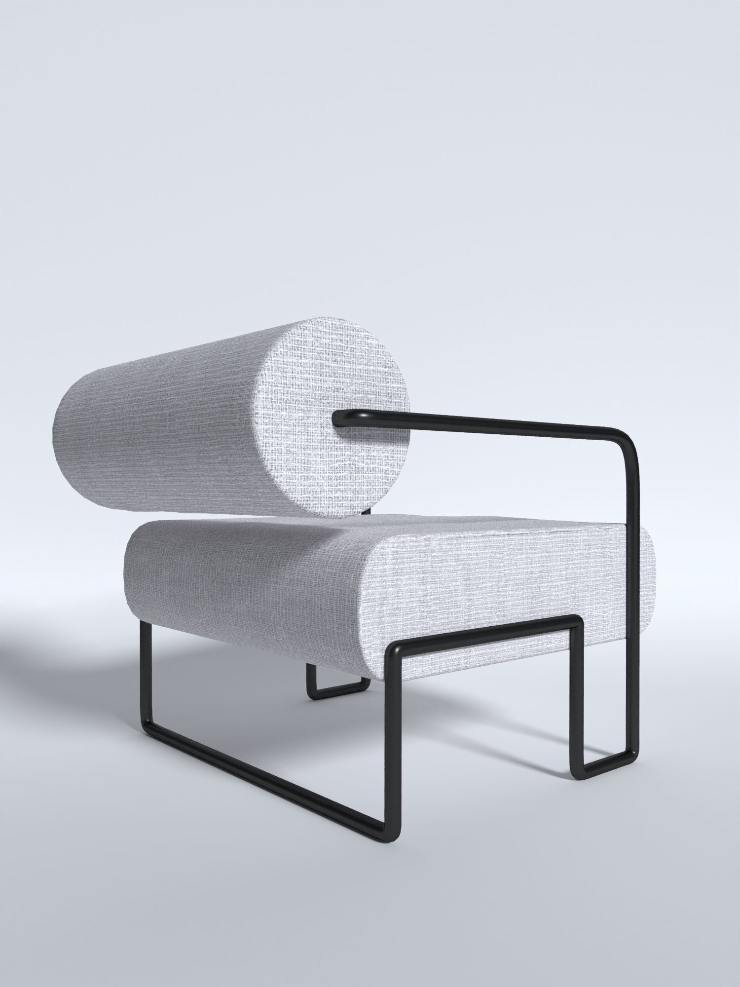 A modern minimalistic armchair for a stylish interior 3D model_3