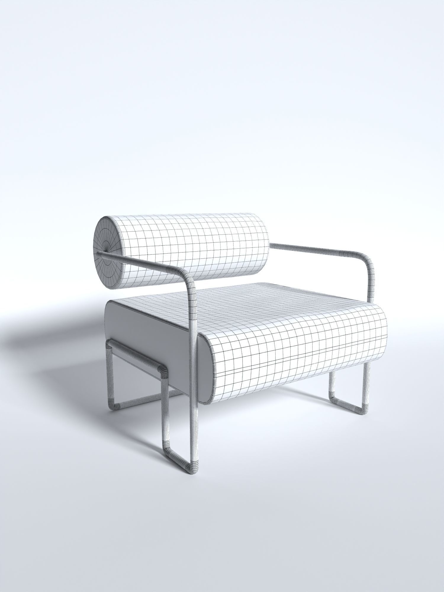 A modern minimalistic armchair for a stylish interior 3D model_6