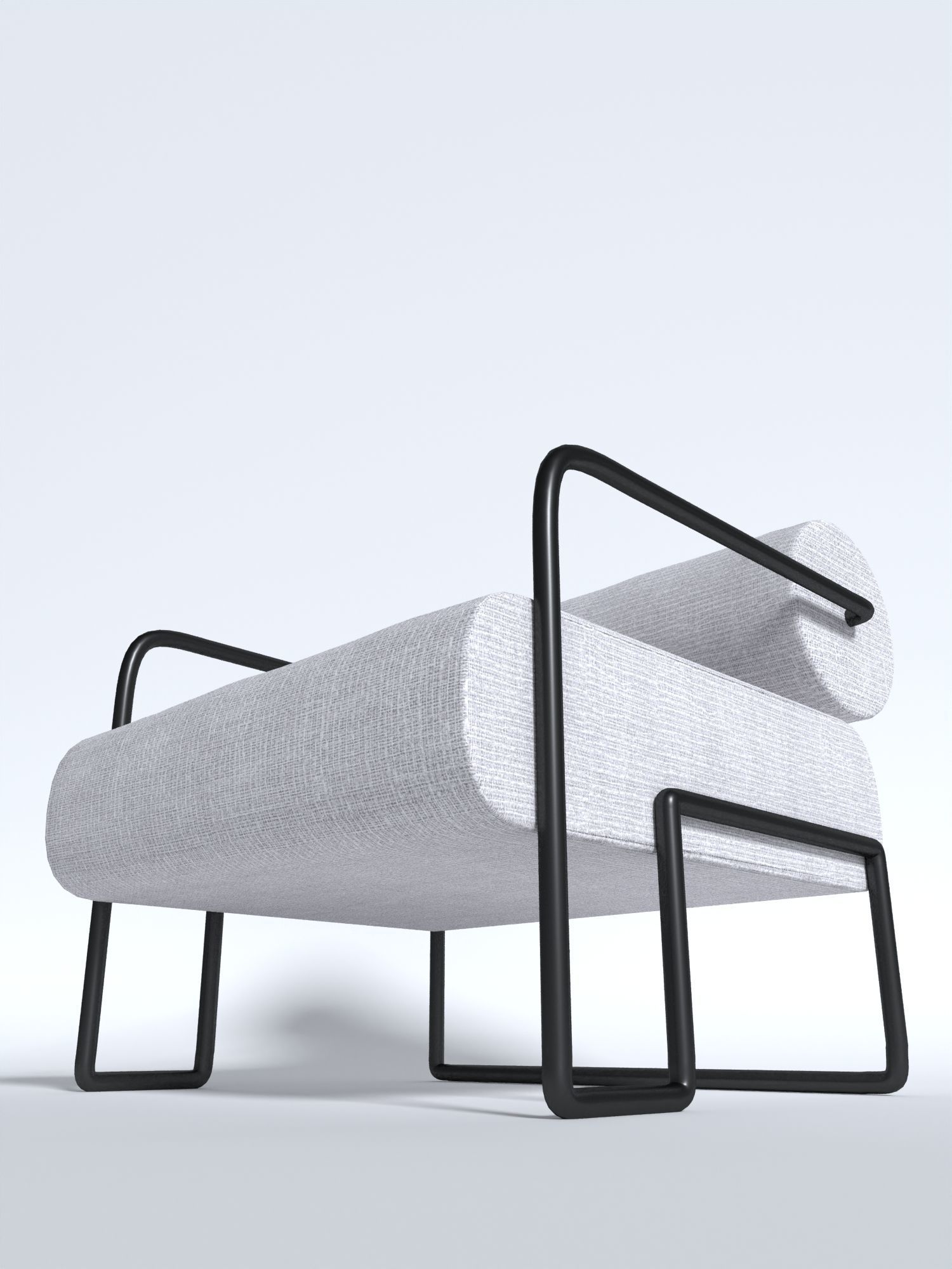 A modern minimalistic armchair for a stylish interior 3D model_5