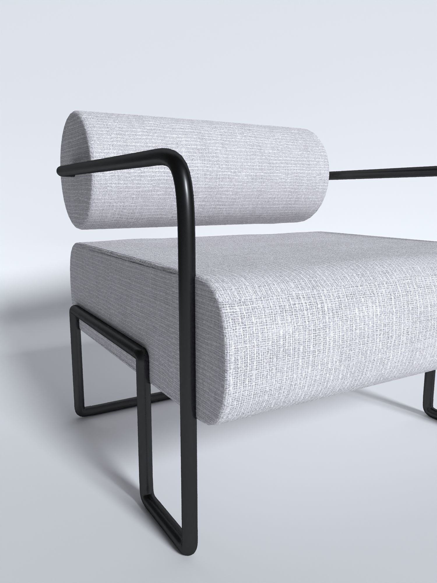 A modern minimalistic armchair for a stylish interior 3D model_2