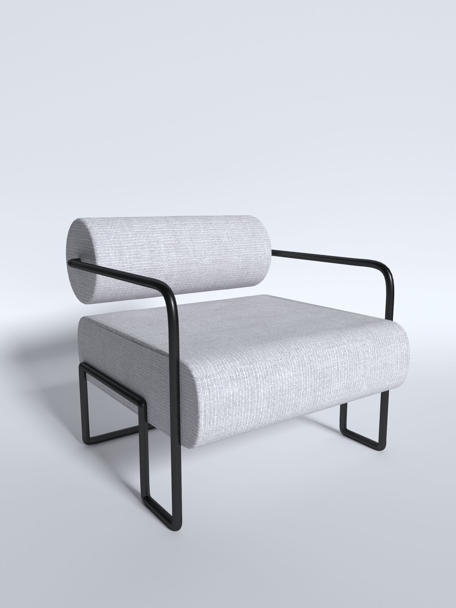 A modern minimalistic armchair for a stylish interior 3D model_0