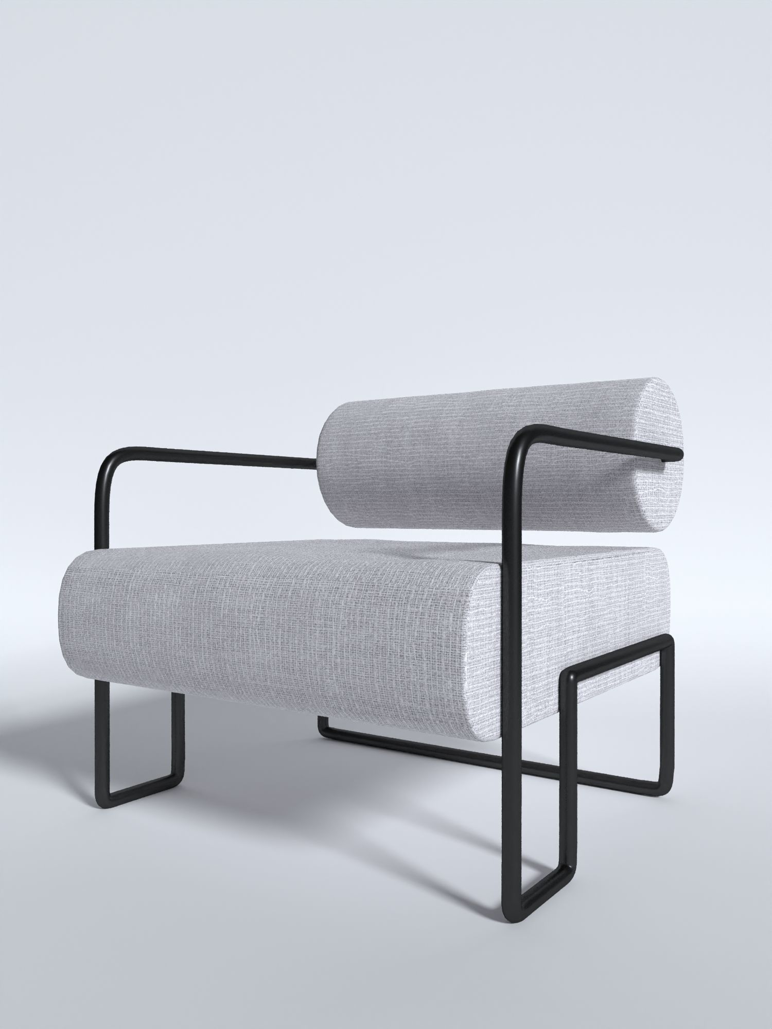 A modern minimalistic armchair for a stylish interior 3D model_4