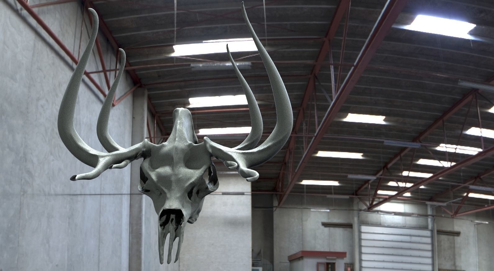 Deer scull modified 3D model_1