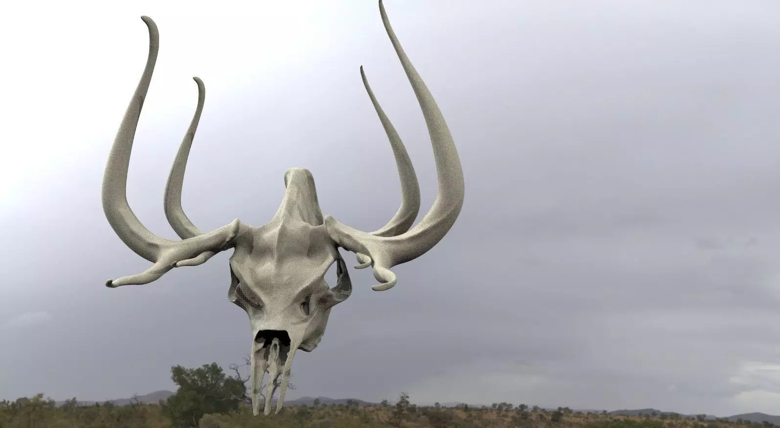 Deer scull modified 3D model_0