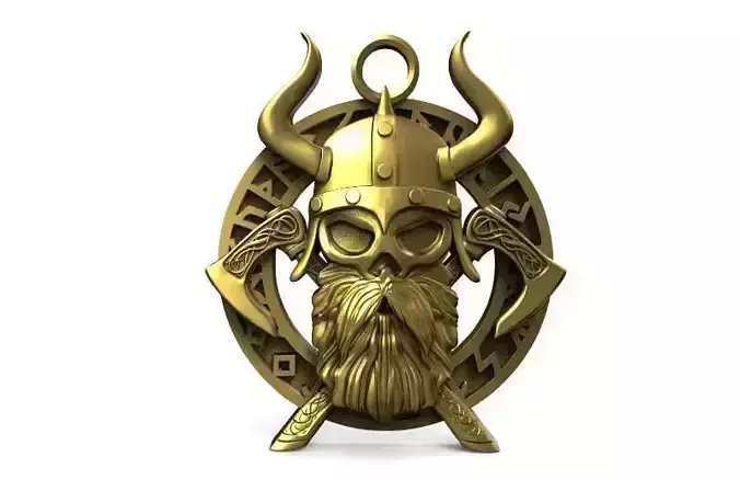 Viking skull pendant