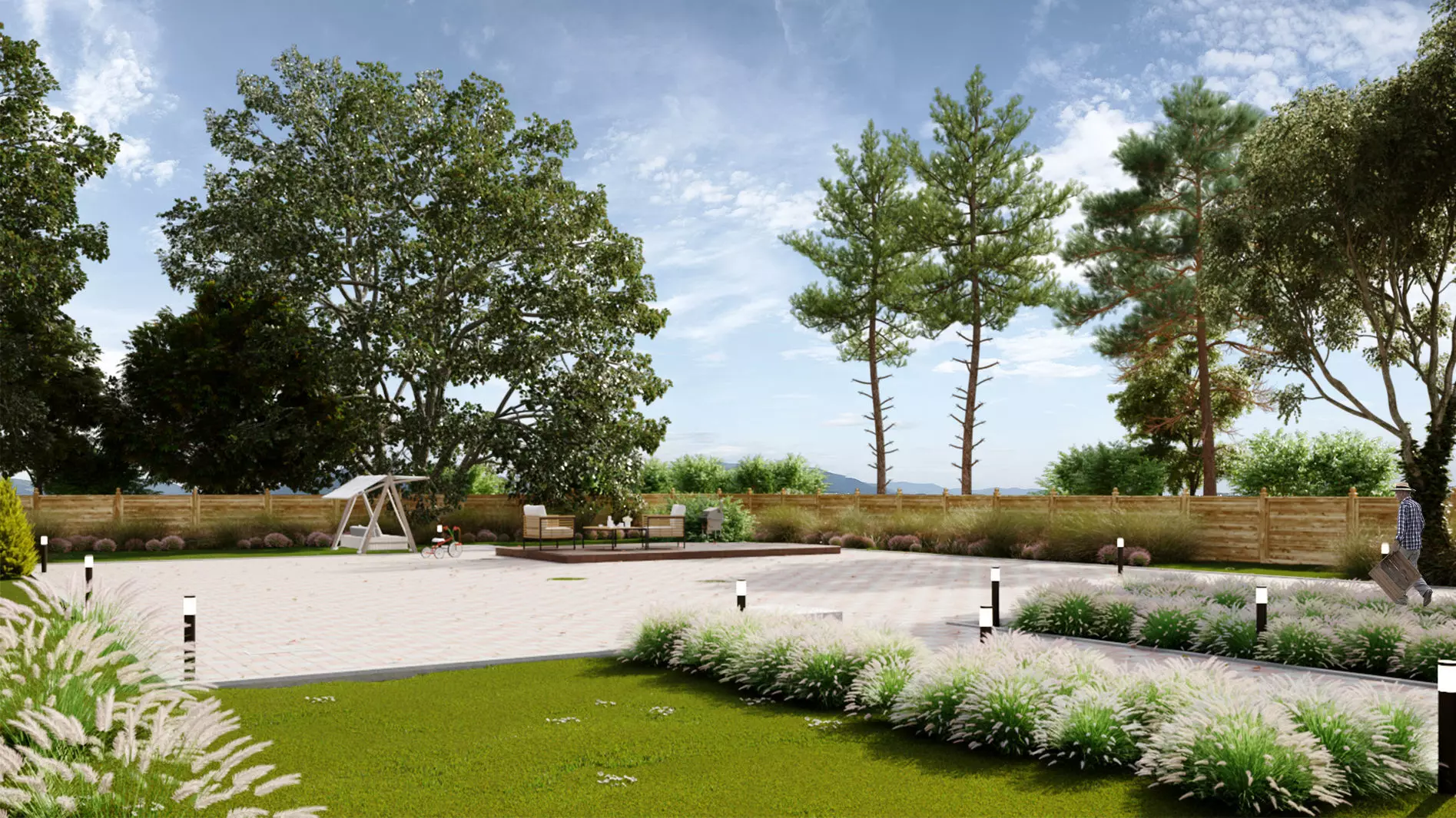 3d environment scene for houses visualization 3D model_0