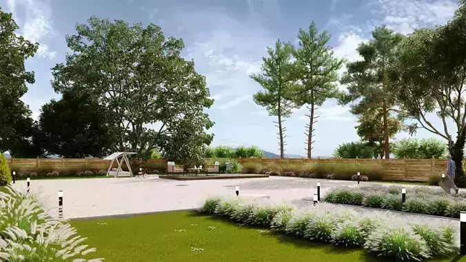 3d environment scene for houses visualization