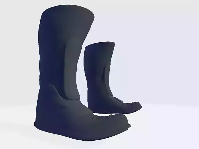 High Boots Low-poly 3D model