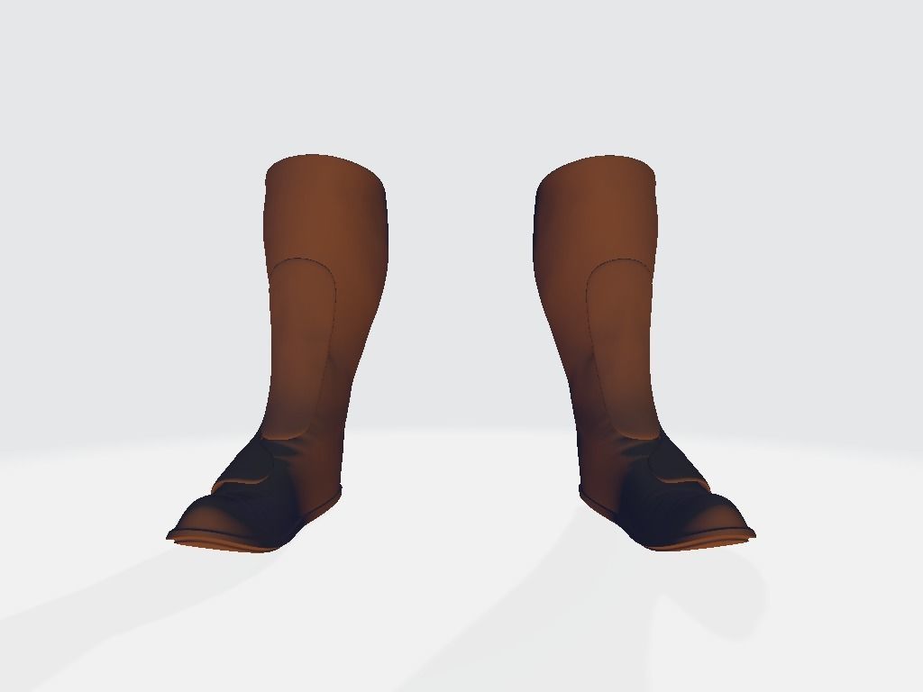 High Boots Low-poly 3D model_13