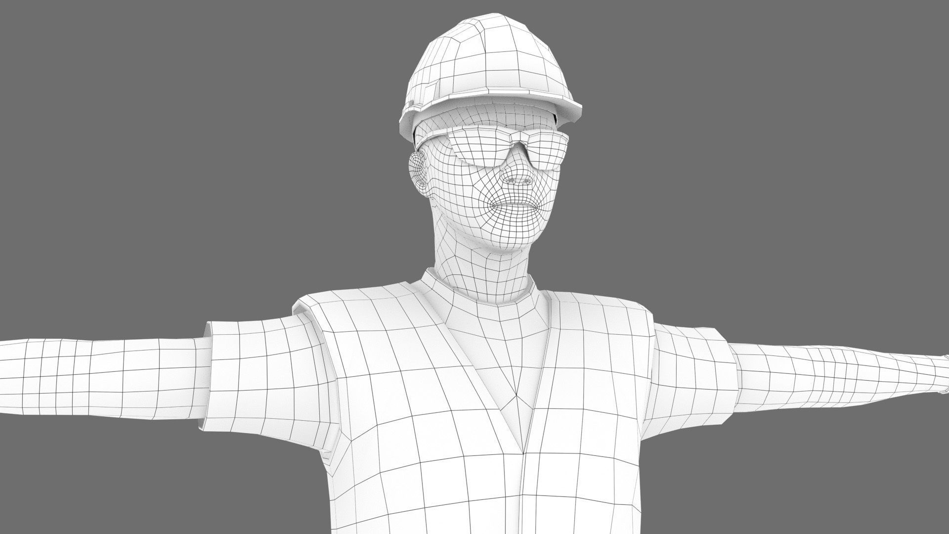 Working Men - Kim Low-poly 3D model_9