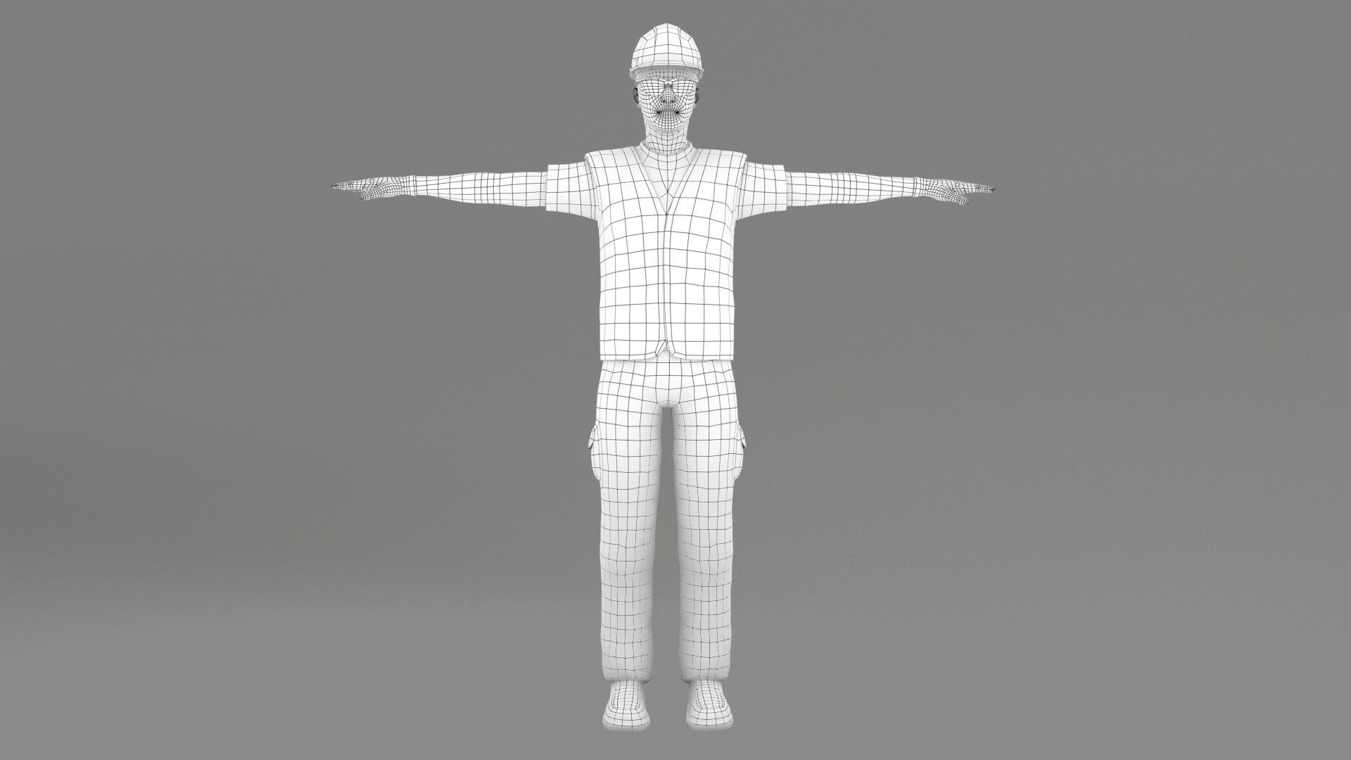 Working Men - Kim Low-poly 3D model_6