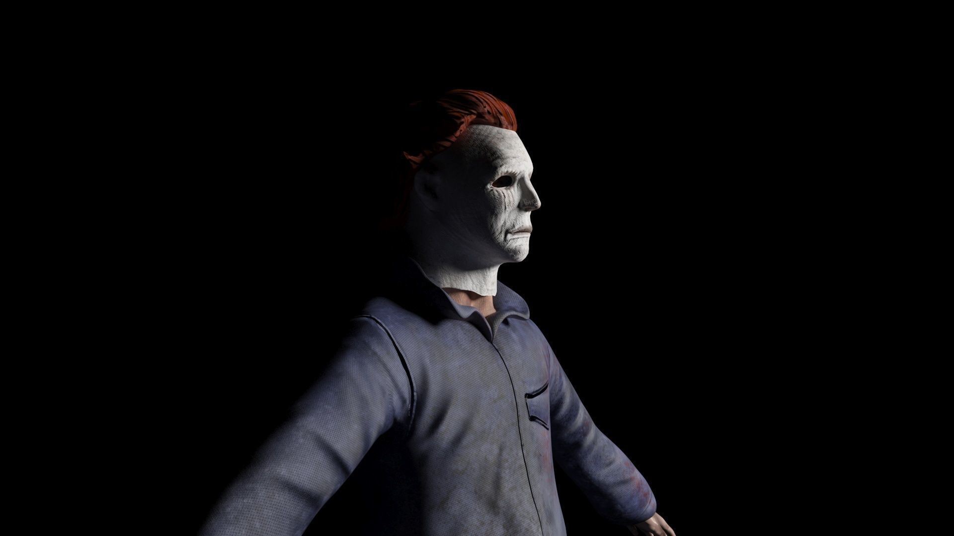 Mike Myers Halloween 3d model Low-poly 3D model_4