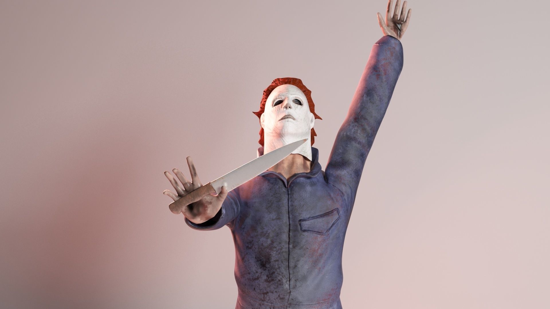 Mike Myers Halloween 3d model Low-poly 3D model_11