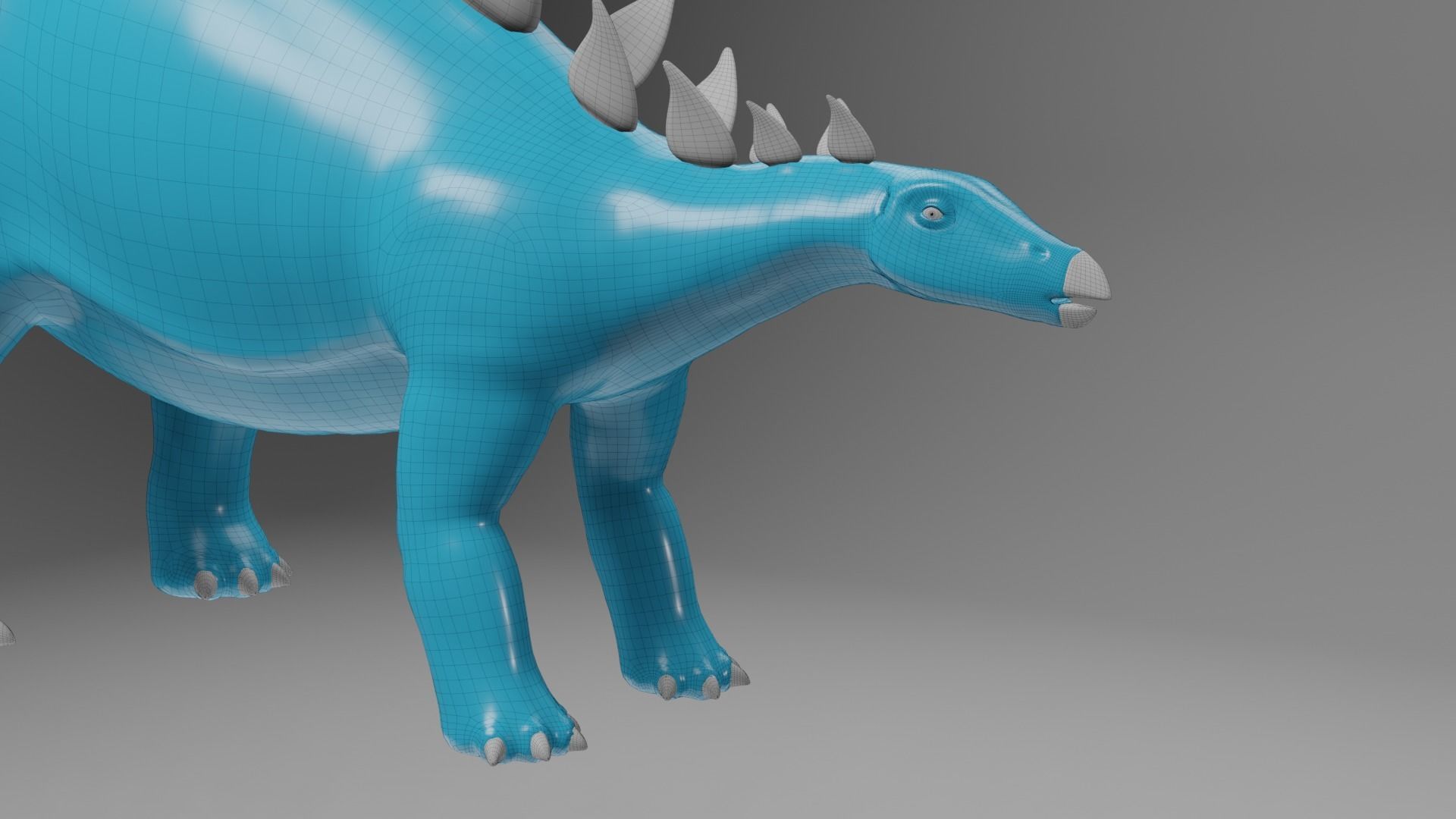 stegosaurus basemesh 3D model_4