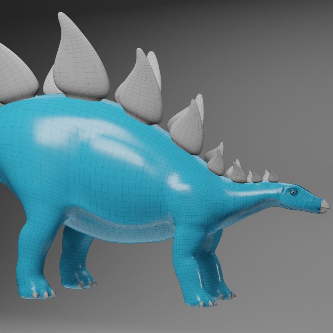 stegosaurus basemesh 3D model_1