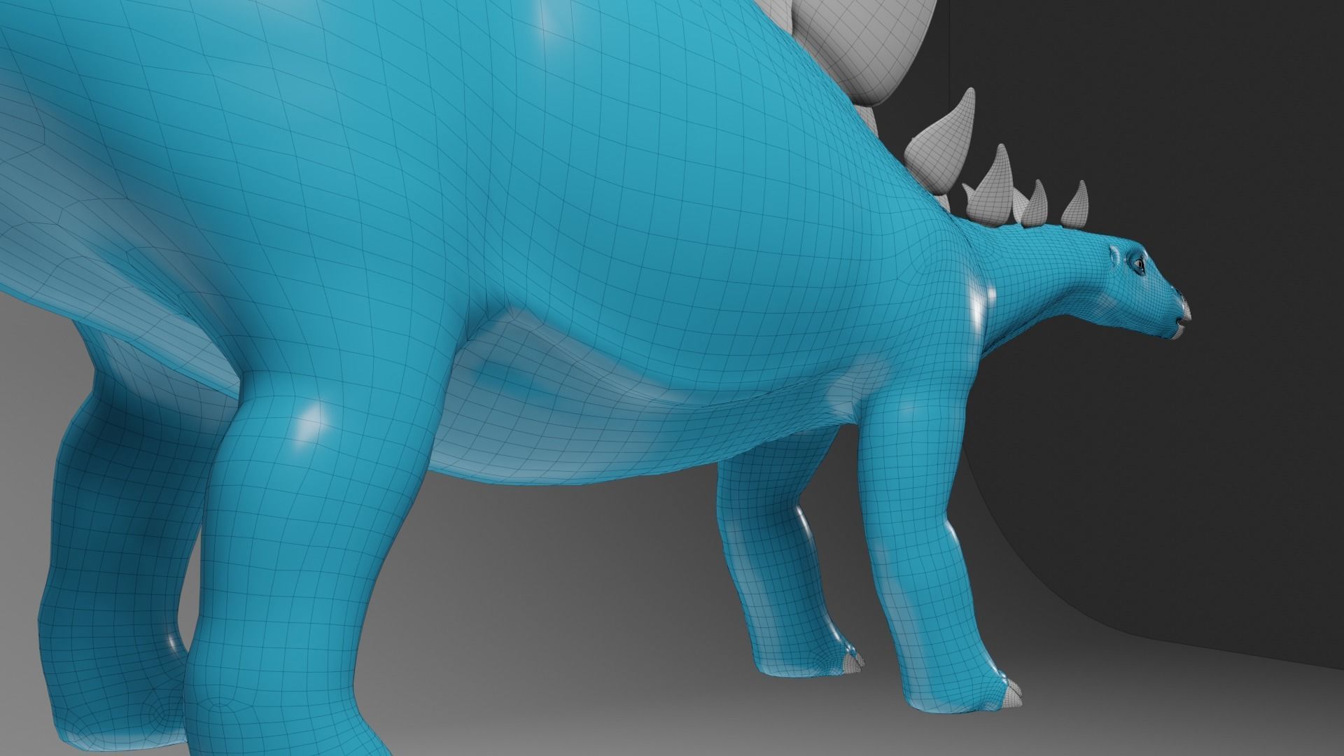 stegosaurus basemesh 3D model_11