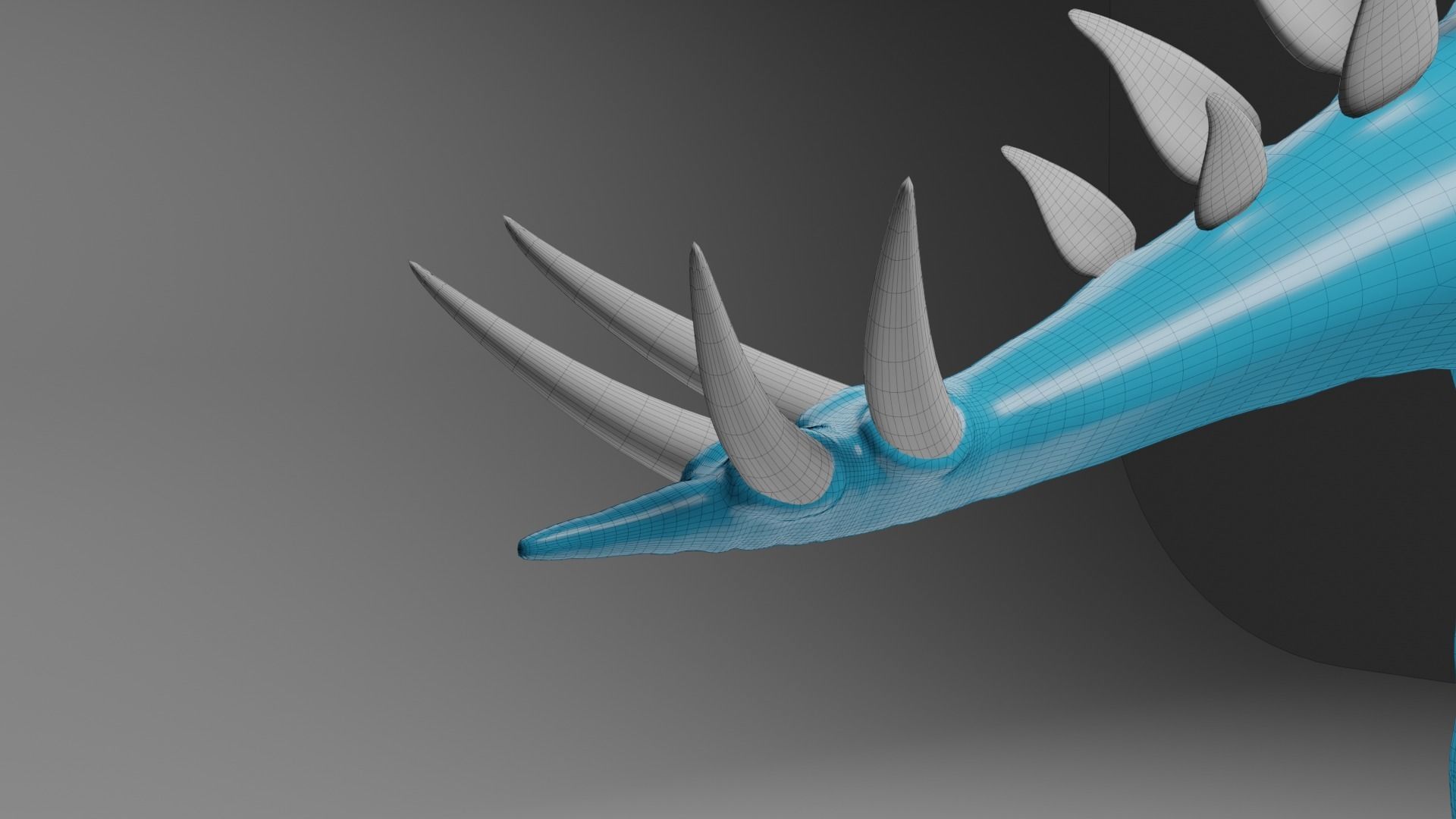 stegosaurus basemesh 3D model_13