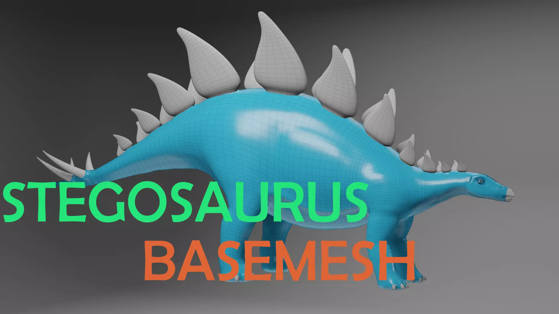 stegosaurus basemesh 3D model_0