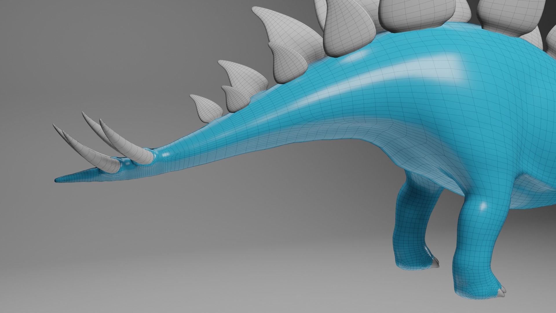 stegosaurus basemesh 3D model_8