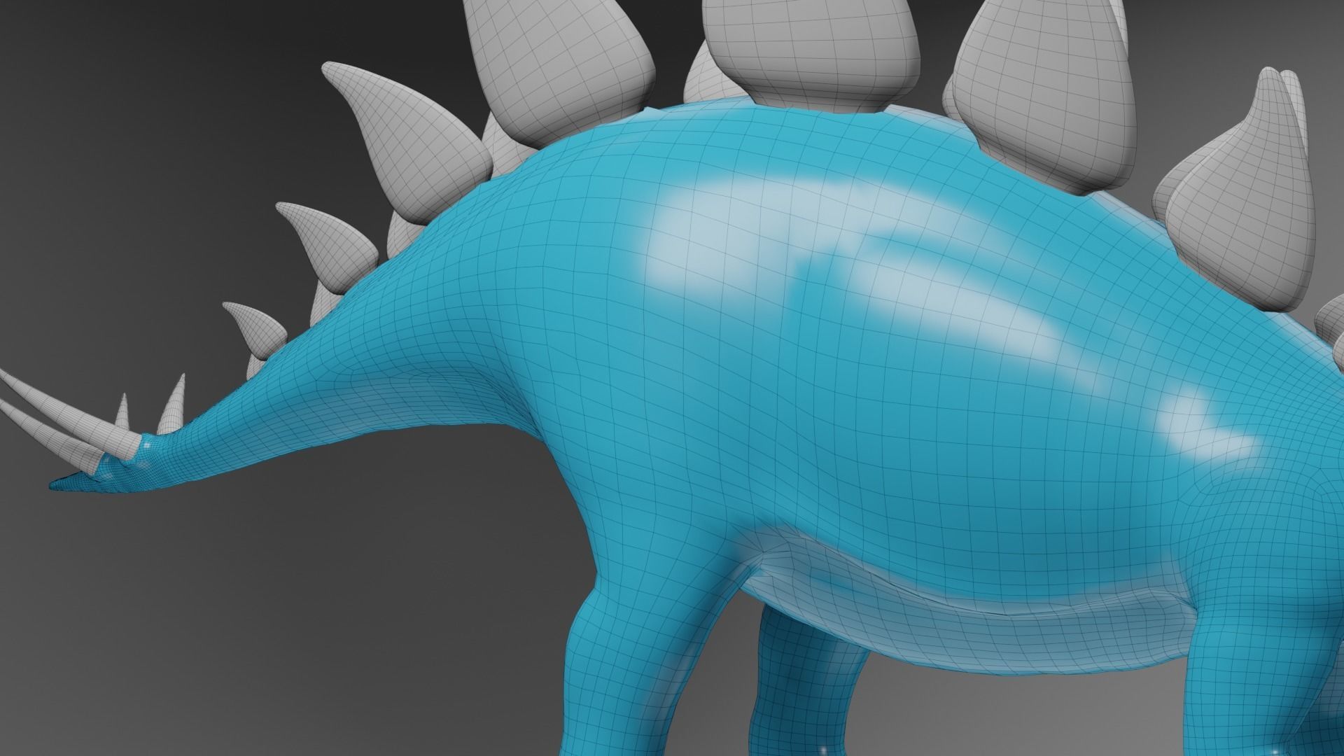 stegosaurus basemesh 3D model_10