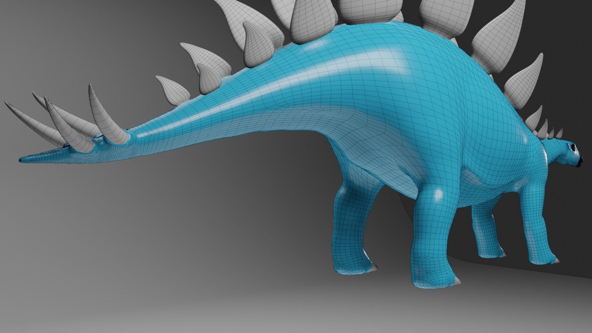stegosaurus basemesh 3D model_5