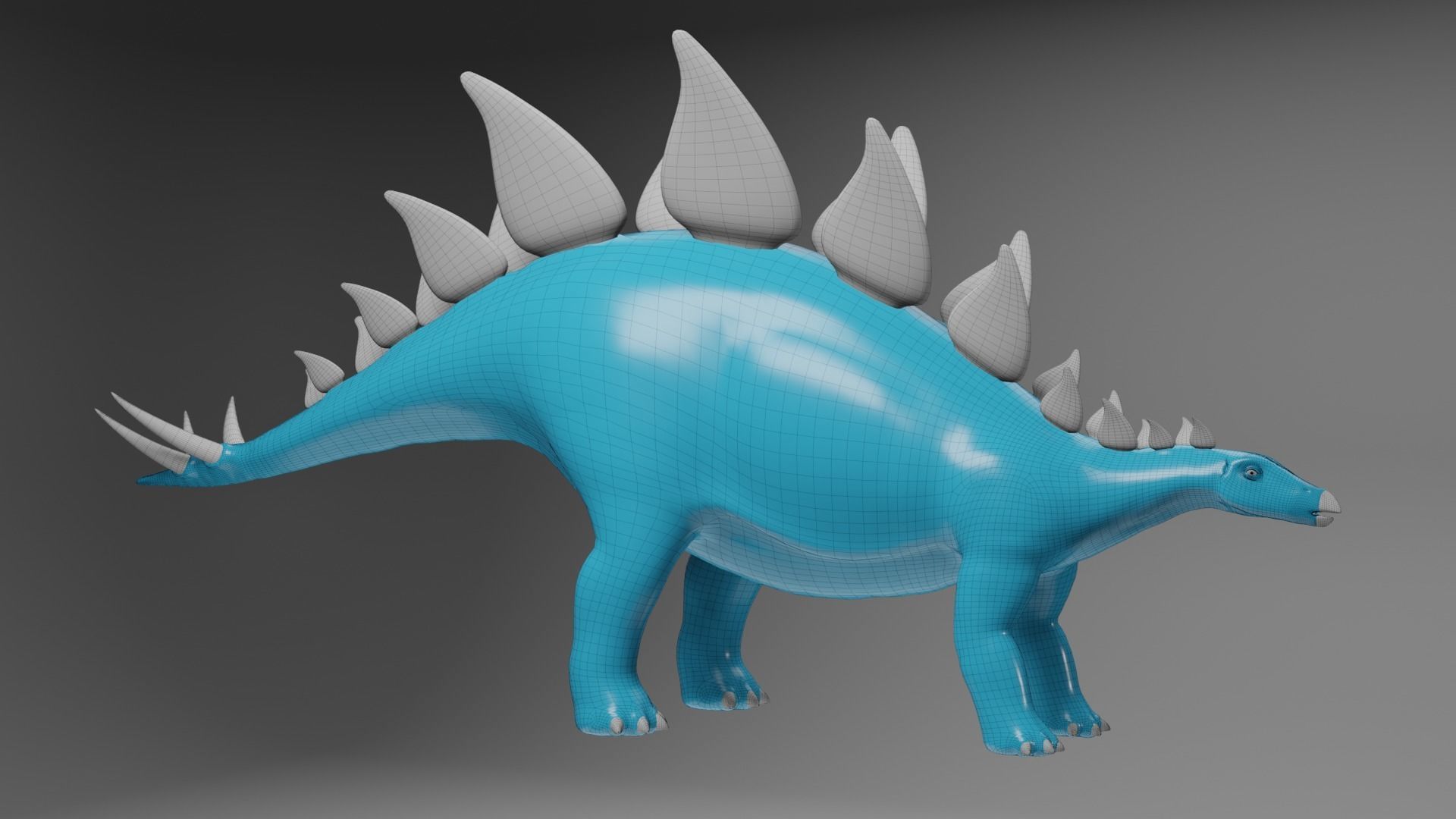 stegosaurus basemesh 3D model_3