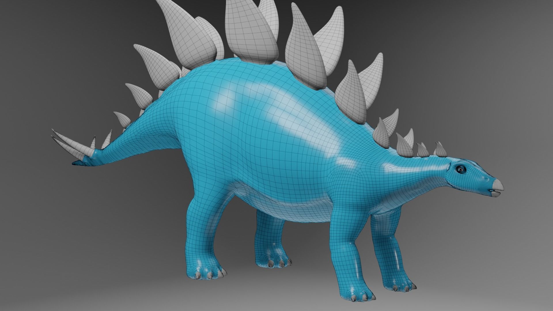 stegosaurus basemesh 3D model_6