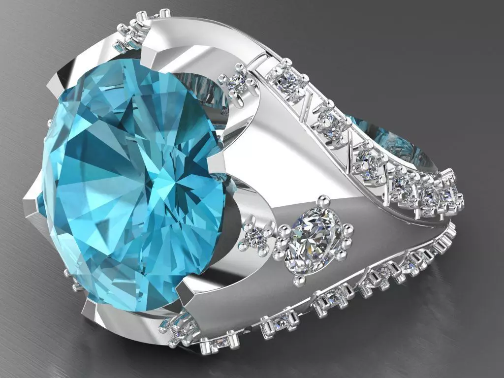 luxury ring for women 3D print model