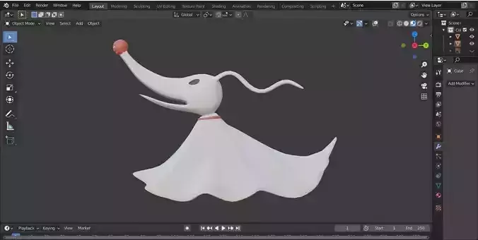 Zero from the movie The Nightmare Before Christmas 3D print model