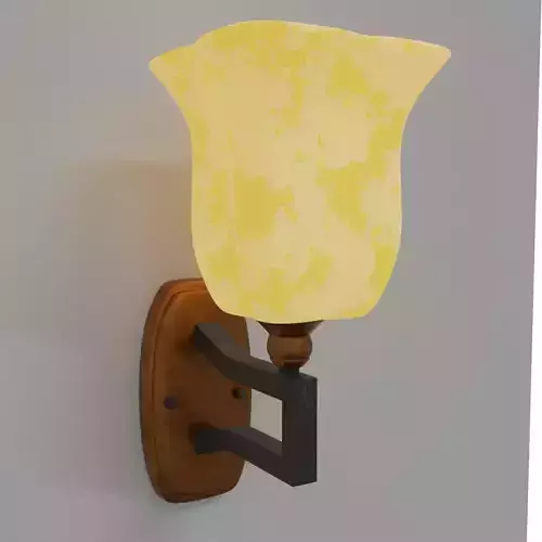 Flower shaped wall lamp Free 3D model Flower shaped wall lamp Free 3D model