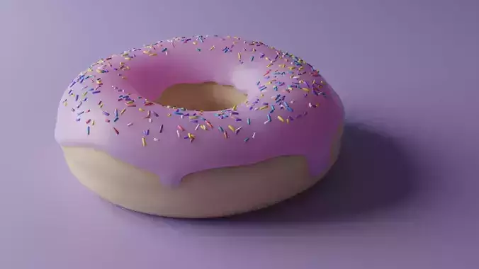 Donut with sprinkles 3D model