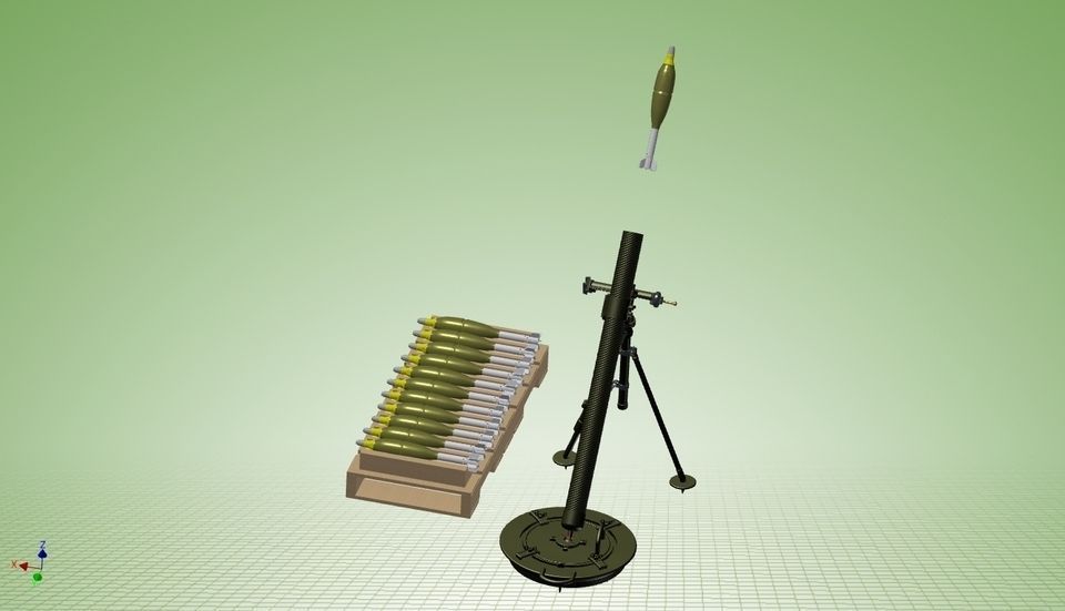 81mm Mortar Free 3D model_7