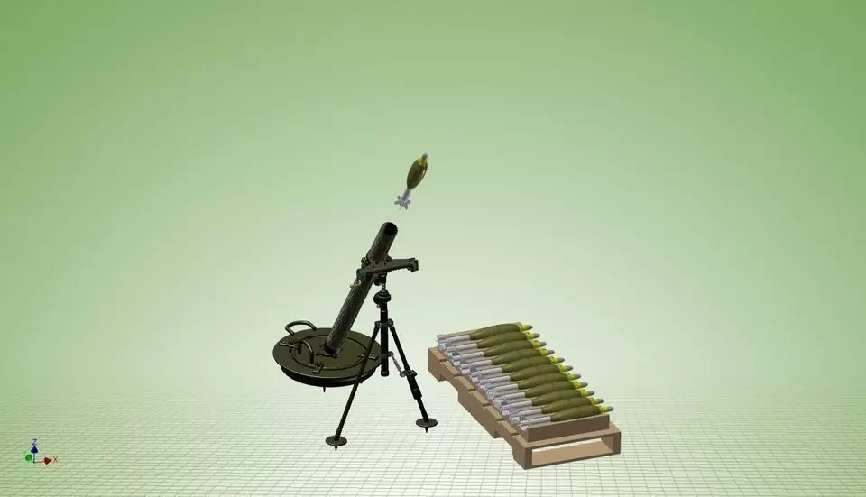 81mm Mortar Free 3D model_0