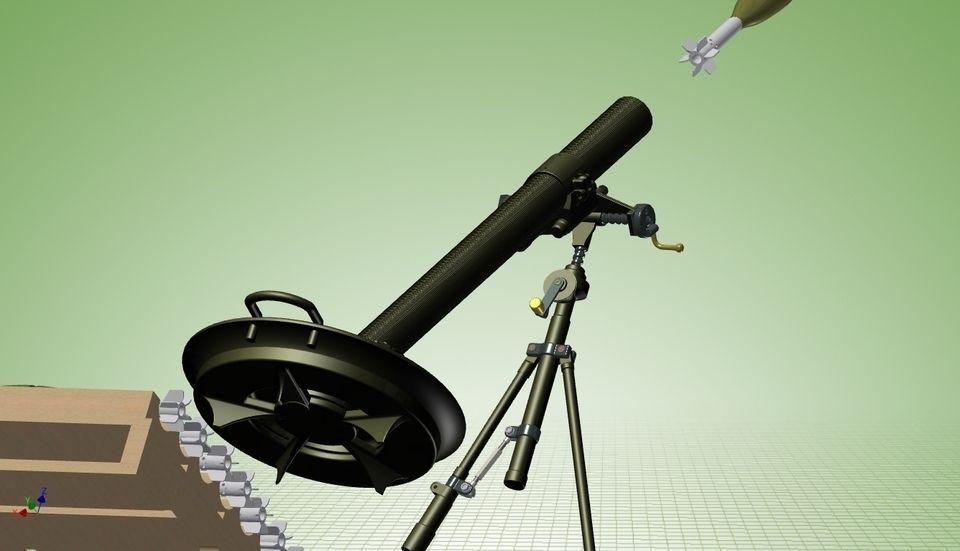 81mm Mortar Free 3D model_5